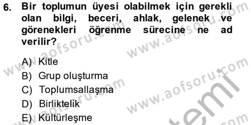 Tüketim Bilinci ve Bilinçli Tüketici Dersi 2014 - 2015 Yılı (Vize) Ara Sınav Soruları 6. Soru