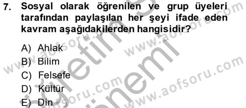 Tüketim Bilinci ve Bilinçli Tüketici Dersi 2014 - 2015 Yılı (Vize) Ara Sınav Soruları 7. Soru