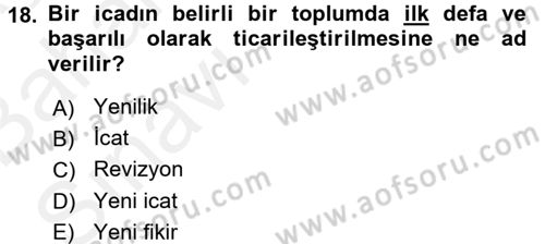 Tüketim Bilinci ve Bilinçli Tüketici Dersi 2015 - 2016 Yılı (Vize) Ara Sınav Soruları 18. Soru
