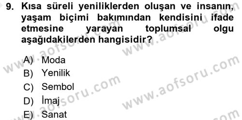 Tüketim Bilinci ve Bilinçli Tüketici Dersi 2015 - 2016 Yılı (Vize) Ara Sınav Soruları 9. Soru