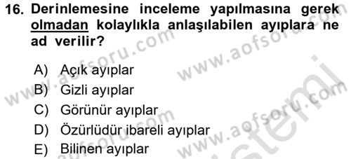 Tüketim Bilinci ve Bilinçli Tüketici Dersi 2015 - 2016 Yılı (Final) Dönem Sonu Sınav Soruları 16. Soru