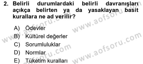 Tüketim Bilinci ve Bilinçli Tüketici Dersi 2015 - 2016 Yılı (Final) Dönem Sonu Sınav Soruları 2. Soru