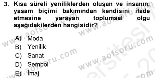 Tüketim Bilinci ve Bilinçli Tüketici Dersi 2015 - 2016 Yılı Tek Ders Sınav Soruları 3. Soru