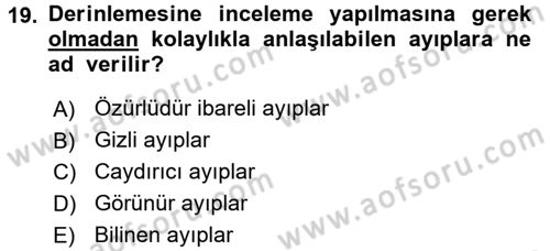 Tüketim Bilinci ve Bilinçli Tüketici Dersi 2016 - 2017 Yılı 3 Ders Sınav Soruları 19. Soru