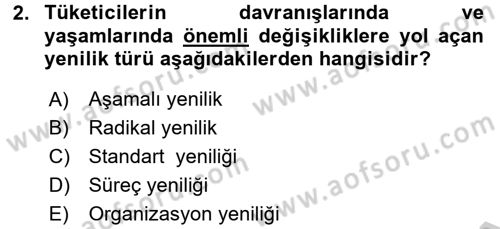 Tüketim Bilinci ve Bilinçli Tüketici Dersi 2016 - 2017 Yılı 3 Ders Sınav Soruları 2. Soru