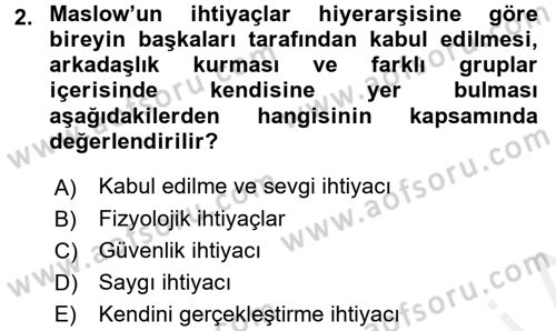 Tüketim Bilinci ve Bilinçli Tüketici Dersi 2017 - 2018 Yılı 3 Ders Sınav Soruları 2. Soru