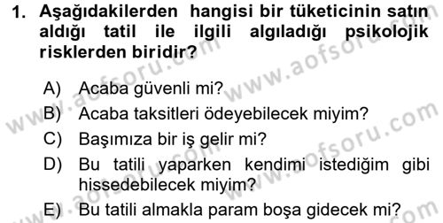 Tüketim Bilinci ve Bilinçli Tüketici Dersi 2017 - 2018 Yılı (Final) Dönem Sonu Sınav Soruları 1. Soru