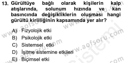Tüketim Bilinci ve Bilinçli Tüketici Dersi 2017 - 2018 Yılı (Final) Dönem Sonu Sınav Soruları 13. Soru