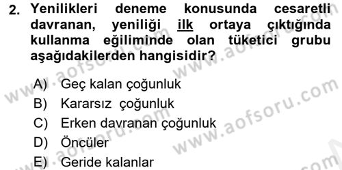 Tüketim Bilinci ve Bilinçli Tüketici Dersi 2017 - 2018 Yılı (Final) Dönem Sonu Sınav Soruları 2. Soru