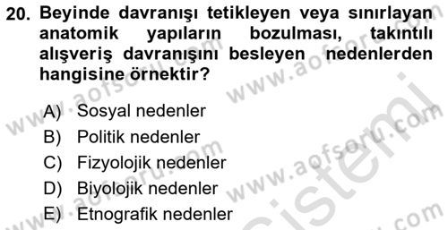 Tüketim Bilinci ve Bilinçli Tüketici Dersi 2018 - 2019 Yılı 3 Ders Sınav Soruları 20. Soru