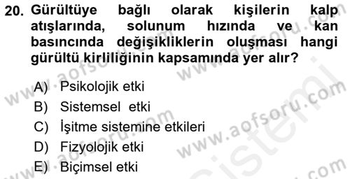 Tüketim Bilinci ve Bilinçli Tüketici Dersi 2018 - 2019 Yılı (Final) Dönem Sonu Sınav Soruları 20. Soru