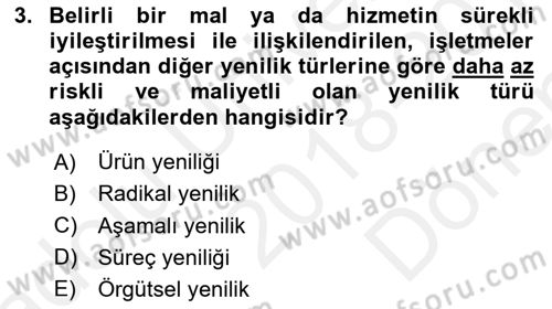 Tüketim Bilinci ve Bilinçli Tüketici Dersi 2018 - 2019 Yılı (Final) Dönem Sonu Sınav Soruları 3. Soru