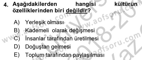 Tüketim Bilinci ve Bilinçli Tüketici Dersi 2018 - 2019 Yılı Yaz Okulu Sınav Soruları 4. Soru