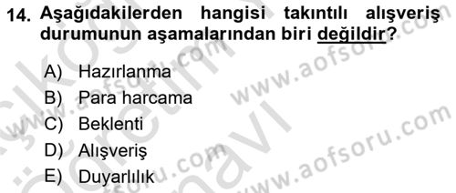 Tüketim Bilinci ve Bilinçli Tüketici Dersi 2020 - 2021 Yılı Yaz Okulu Sınav Soruları 14. Soru