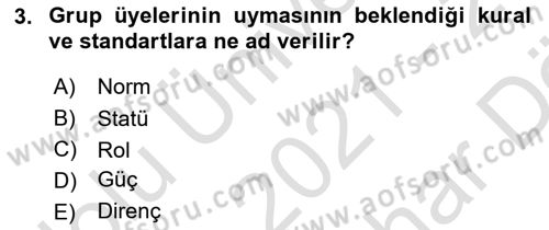Tüketim Bilinci ve Bilinçli Tüketici Dersi 2021 - 2022 Yılı (Vize) Ara Sınav Soruları 3. Soru