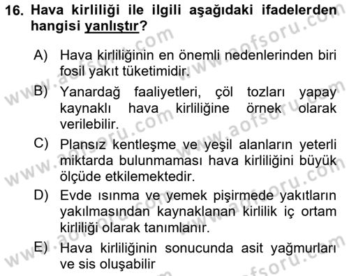 Tüketim Bilinci ve Bilinçli Tüketici Dersi 2021 - 2022 Yılı Yaz Okulu Sınav Soruları 16. Soru
