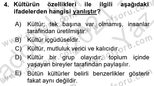 Tüketim Bilinci ve Bilinçli Tüketici Dersi 2021 - 2022 Yılı Yaz Okulu Sınav Soruları 4. Soru