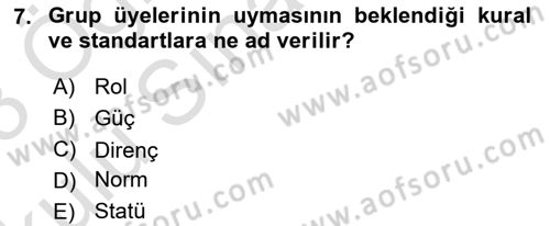 Tüketim Bilinci ve Bilinçli Tüketici Dersi 2022 - 2023 Yılı Yaz Okulu Sınav Soruları 7. Soru