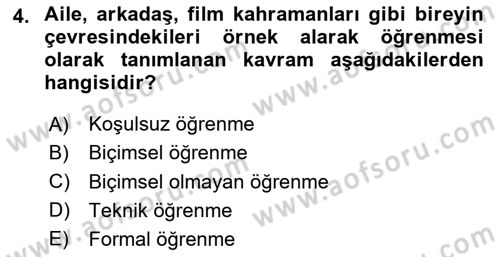 Tüketim Bilinci ve Bilinçli Tüketici Dersi 2023 - 2024 Yılı (Vize) Ara Sınav Soruları 4. Soru