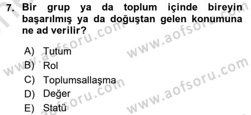 Tüketim Bilinci ve Bilinçli Tüketici Dersi 2023 - 2024 Yılı (Vize) Ara Sınav Soruları 7. Soru