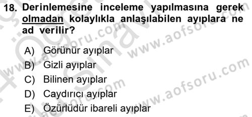 Tüketim Bilinci ve Bilinçli Tüketici Dersi 2023 - 2024 Yılı Yaz Okulu Sınav Soruları 18. Soru