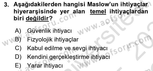 Tüketim Bilinci ve Bilinçli Tüketici Dersi 2023 - 2024 Yılı Yaz Okulu Sınav Soruları 3. Soru