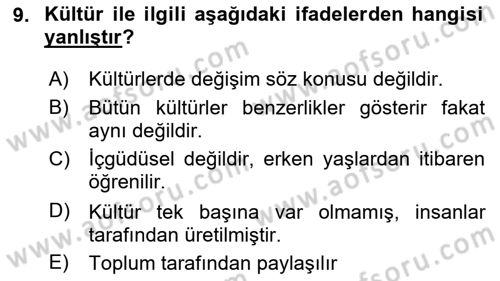 Tüketim Bilinci ve Bilinçli Tüketici Dersi 2024 - 2025 Yılı (Vize) Ara Sınav Soruları 9. Soru