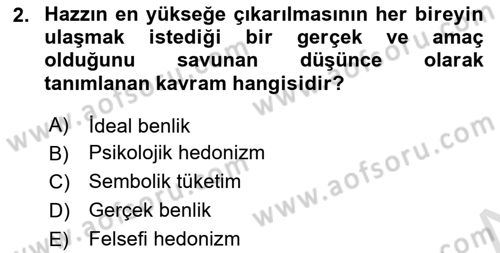 Tüketim Bilinci ve Bilinçli Tüketici Dersi 2024 - 2025 Yılı (Final) Dönem Sonu Sınav Soruları 2. Soru