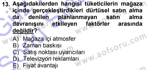 Giysi Seçimi Dersi 2012 - 2013 Yılı (Final) Dönem Sonu Sınav Soruları 13. Soru