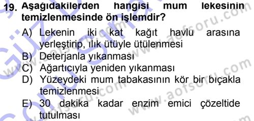 Giysi Seçimi Dersi 2012 - 2013 Yılı (Final) Dönem Sonu Sınav Soruları 19. Soru