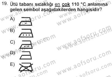 Giysi Seçimi Dersi 2012 - 2013 Yılı Tek Ders Sınav Soruları 19. Soru