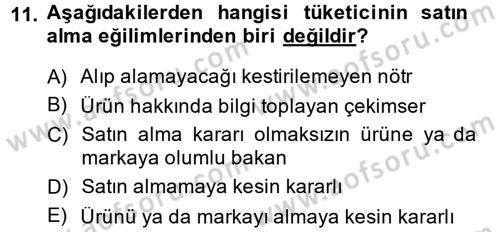 Giysi Seçimi Dersi 2013 - 2014 Yılı (Final) Dönem Sonu Sınav Soruları 11. Soru