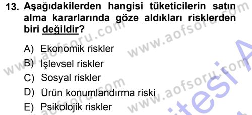 Giysi Seçimi Dersi 2013 - 2014 Yılı (Final) Dönem Sonu Sınav Soruları 13. Soru