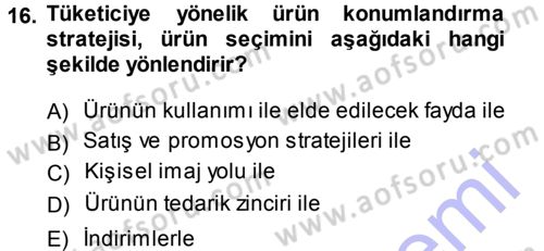 Giysi Seçimi Dersi 2013 - 2014 Yılı (Final) Dönem Sonu Sınav Soruları 16. Soru
