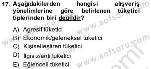 Giysi Seçimi Dersi 2013 - 2014 Yılı Tek Ders Sınav Soruları 17. Soru