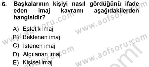 Giysi Seçimi Dersi 2013 - 2014 Yılı Tek Ders Sınav Soruları 6. Soru