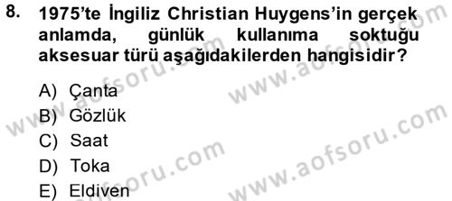 Giysi Seçimi Dersi 2014 - 2015 Yılı (Final) Dönem Sonu Sınav Soruları 8. Soru