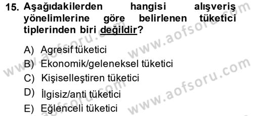 Giysi Seçimi Dersi 2014 - 2015 Yılı Tek Ders Sınav Soruları 15. Soru