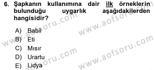 Giysi Seçimi Dersi 2015 - 2016 Yılı (Final) Dönem Sonu Sınavı 6. Soru