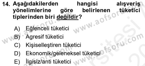 Giysi Seçimi Dersi 2015 - 2016 Yılı Tek Ders Sınav Soruları 14. Soru