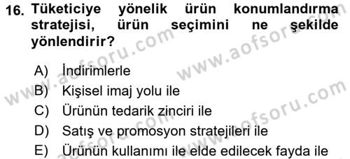 Giysi Seçimi Dersi 2015 - 2016 Yılı Tek Ders Sınav Soruları 16. Soru