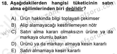 Giysi Seçimi Dersi 2015 - 2016 Yılı Tek Ders Sınav Soruları 18. Soru