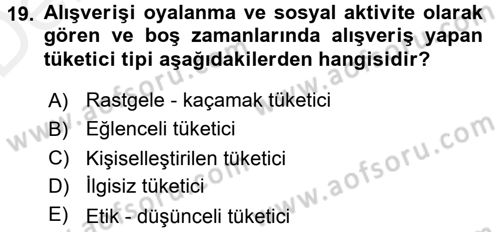 Giysi Seçimi Dersi 2015 - 2016 Yılı Tek Ders Sınav Soruları 19. Soru