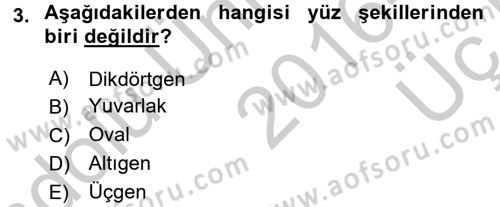 Giysi Seçimi Dersi 2016 - 2017 Yılı 3 Ders Sınav Soruları 3. Soru