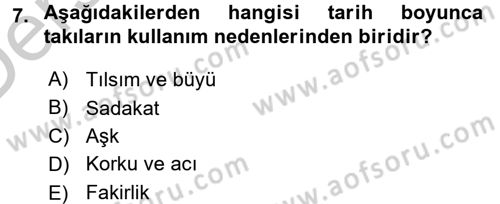 Giysi Seçimi Dersi 2016 - 2017 Yılı 3 Ders Sınav Soruları 7. Soru