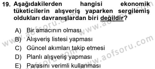 Giysi Seçimi Dersi 2017 - 2018 Yılı (Final) Dönem Sonu Sınav Soruları 19. Soru