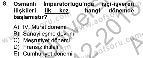 Ev Endüstrisi Dersi 2012 - 2013 Yılı (Vize) Ara Sınavı 8. Soru