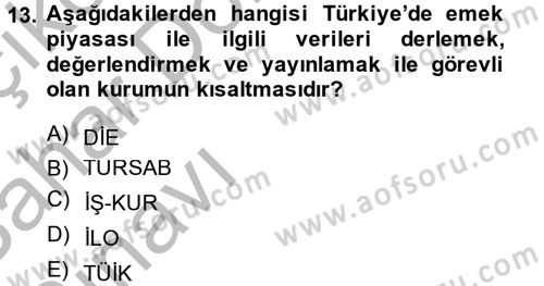 Ev Endüstrisi Dersi 2013 - 2014 Yılı (Vize) Ara Sınav Soruları 13. Soru