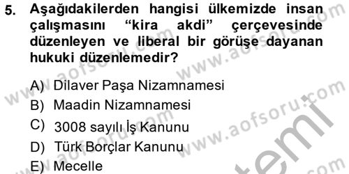 Ev Endüstrisi Dersi 2013 - 2014 Yılı (Vize) Ara Sınav Soruları 5. Soru