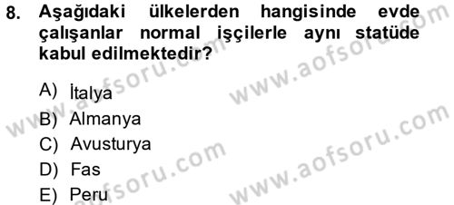 Ev Endüstrisi Dersi 2013 - 2014 Yılı (Vize) Ara Sınav Soruları 8. Soru